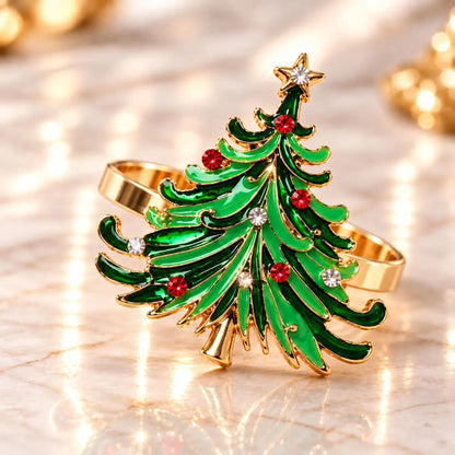 Rond de serviette de Noël – Lot de 4