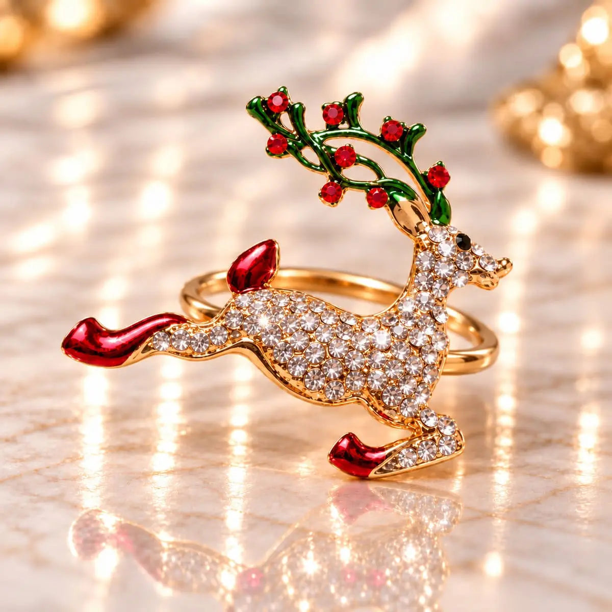 Rond de serviette de Noël – Lot de 4