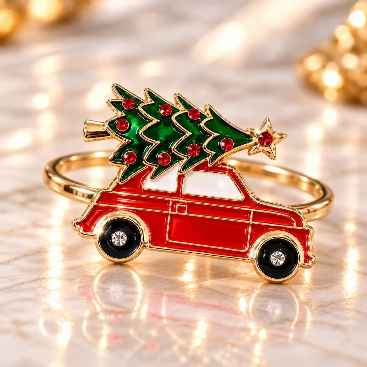 Rond de serviette de Noël – Lot de 4