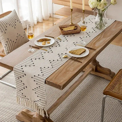 Chemin de table rustique en coton | RustikCharm